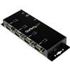 StarTech.com Hub adattatore seriale USB a DB9 RS232 4 porte - Guide DIN industri