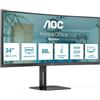 AOC V5 CU34V5C/BK/23 LED display 864 cm (34") 3440 x 1440 Pixel Wide Quad HD Ner