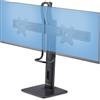 StarTech.com Supporto da Tavolo per Due Monitor- Staffa con barra trasversale pe