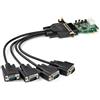 StarTech.com Scheda adattatore seriale PCI Express RS232 a 4 porte - Scheda cont