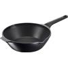 Lagostina Aroma Wok 28 cm, rivestimento antiaderente Titanium Excellence, Indicatore di temperatura, bordo a versare, adatto a tutte le fonti di calor