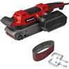 Einhell Levigatrice a nastro TE-BS 850 E (850 W, 400 m/min, velocità del nastro abrasivo, regolazione fine del nastro, aspirazione della polvere, anche per uso fisso, accessori inclusi)