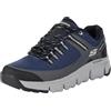 Skechers Vertici A, Sneaker Uomo, Navy Sintetico Maglia Grigia Trim, 43 EU