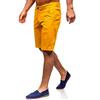 BOLF Uomo Pantaloncini Corti Bermuda Sportivi Pantaloni per Il Tempo Libero Eleganti in Tessuto Estivi Chino Casual Street Style 1140 Giallo S [7G7]