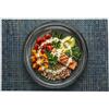 Restaurantware Amalfi Basketweave Baltic Blue Vinyl Woven Placemat - 16 x 12 - 6 count box