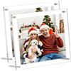 AITEE Confezione da 2 cornici portafoto in acrilico trasparente, per scrivania e parete, moderne, senza cornice, sospese, in lucite, trasparenti, per esposizione fotografica (20 x 25 cm)
