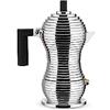 Alessi MDL02/1 B Pulcina, Caffettiera Espresso, in PA e Fusione di Alluminio, Nero, 1 Tazza