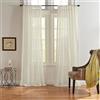 Elrene Home Fashions Asher - Tenda a pannello in voile di cotone, 132 x 213 cm, colore: Avorio