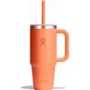 Hydro Flask - Travel Tumbler 709 ml (24 oz) with Closable Press-In Straw Lid - Acciaio inox - Isolamento sottovuoto a doppia parete - Coperchio antispruzzo - Nectar