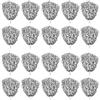 Wisecoco 20 Pezzi Pom Pom da Cheerleader, Pompon Sportivi Cheers Ball Pompoms, Pompon in Lamina Metallica da 3,3 Pollici, per Eventi Sportivi, Giochi di Palla, Balli, Feste di Carnevale(Argento)