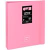 Grafoplás Grafoplas | Cartella anelli a4 | 4 anelli D 40 mm | Unequal Minimal | Rosa | Apertura 360 | Resistente e ultra leggero | Polyfoam | Riciclabile | Perfetto per archiviare documenti scolastici e da