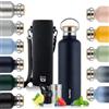 Blumtal thermos 750ml - bottiglia a doppia parete in acciaio inox 750ml - bottiglia isolata 750ml priva di BPA - bottiglia in acciaio inox 750ml - Blu scuro