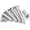 BOZONLI Viti a Macchina Torx Bulloni a Testa piatta Viti Bulloni Inox, Vite antifurto a testa svasata Torx M4×8mm,20 pcs