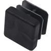 Adsamm® / 16 x puntali alettati a incastro/neri / 16x16-18x18 mm/quadrati/piedini in polietilene per gambe di mobili in tubolare/puntali protettivi per arredi Adsamm® Quality