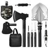 VEVOR Survival Shovel Axe, Pale Pieghevoli da Campeggio con Ascia, Combo Pala in Acciaio Inox 16 Pezzi di Accessori, Attrezzatura per Sopravvivenza di Emergenza per Campeggio ed Escursionismo