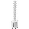 VEVOR Sistema di Coltivazione Idroponica, 50 Baccelli Verticali a 10 Livelli, Torre Idroponica Mobile con Pompa dell'Acqua e Ruote, Germinazione Interno, per Erbe Aromatiche Frutta Verdura