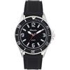 Ravel - Orologio Sportivo da Uomo con Cinturino in Silicone e Ghiera Nera su Cassa Color Argento - Analogico al Quarzo - RS002.03 - Nero