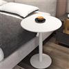 MARIYCH Tavolo da bistrot da esterno per cucina, altezza bancone bar, tavolino da caffè bianco con base in metallo, comodino, facile da montare (60x60x72 cm)