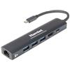 Hamlet Docking station Hamlet PD220 100W per computer USB 3.0 tipo-C Grigio [HDKC-PD220]