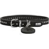 HUNTER Collare per cani Aalborg Style, colore nero, in pelle bovina fortemente unta, robusto, confortevole, elegante borchiatura, made in Germany, taglia 37