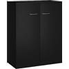 vidaXL Credenza Nera 60x30x75 cm in Truciolato