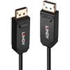 Lindy 38522 cavo DisplayPort 10 m Nero (20M FIBRE OPTIC HYBRID DP 2.0 UHBR1)