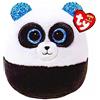 Ty Mini Squishy Beanies - Il Panda Bamboo, Mini Cuscino di Peluche con Occhioni e Orecchie Blu Glitter, Idea Regalo per Grandi e Piccini, Tutti da Collezionare - 8 cm - T39506