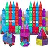 Playmags Costruzioni Magnetici - 56 Pezzi Tessere Magnetiche - Inclusa Un'auto - Giocattoli Magnetici Stem Colorati E Durevoli Per Sviluppare Capacità Motorie E Creatività - 6 Clic Aggiuntivi Inclusi