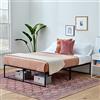 Linenspa Struttura letto Piazze francese - Rete letto in metallo con doghe in acciaio - 30 cm di spazio libero, Contenitore sotto il letto - Montaggio rapido - 140x200 cm