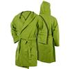 BIANCHERIAWEB Accappatoio Con Cappuccio In Microfibra Adulto Unisex In Tinta Unita Vari Colori XL Verde