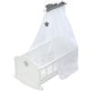 roba Lettino per Bambole "Stella", Accessori in Tessuto, Biancheria da Letto e Baldacchino, Bianco