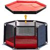 Star Ibaby - Box per bambini ultraleggero in tessuto Oxford + tappeto morbido con design antiscivolo