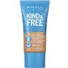 Rimmel London, Fondotinta Liquido Idratante KIND & FREE, con Vitamine E, B5 e Aloe Vera, Cruelty-Free e Vegano, Tonalità 160 Vanilla, 30 ml