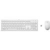 HP 230 Combo Tastiera e Mouse Wireless con Dongle USB-A a 2,4 GHz, Digitazione Silenziosa, Tasti Scelta Rapida e 12 Funzioni, Tastierino Numerico, Mouse a 1600 DPI, Rotella Scorrimento, Bianca