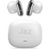 JAZ Orion - Cuffie Auricolari Semi In-Ear True Wireless Stereo, Ultra Compatti, Custodia di Ricarica, Microfono Integrato, Controlli Touch, per Smartphone, Tablet, Laptop, 20 Ore, Bianco