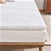 Sweetnight - Topper Materasso 120 x 200 cm Altezza 5 cm, Viscoelastico per Materasso e Memory Gel, Topper in Schiuma di Gel, Topper con Fodera Rimovibile e Lavabile, Colore: Bianco