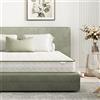 Novilla Materasso 180x200, Materasso Matrimoniale in Schiuma Molle Insacchettate Altezza 18 cm, Materasso Ibrido Mediamente Ferma Eccellente Supporto