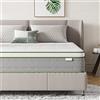 Novilla Materasso 180x200, Materasso Matrimoniale Molle Insacchettate e Memory Foam in Gel Fresco Altezza 22cm, Materasso Ibrido Tessuto in di Bambù, Supporto del Bordo Tecnologia Alta Resilienza