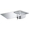 GROHE K200 | 1 vasca| Lavello da cucina - sopratop reversibile | include: piletta automatica, sifone, set di installazione | Acciaio inox |31552SD1