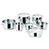 Lagostina Euforia Set di Pentole Induzione, Gas e Forno in Acciaio Inox 18/10, 11 Pezzi, Fondo Lagoseal Plus, Batteria di Pentole con 4 Casseruole, 2 Pentole, Bollilatte, 4 Coperchi