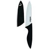 Excelsa Coltello Chef con Coprilama, Ceramica, Nero/Bianco, Lama 15 cm