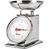 Girmi PS90 Bilancia Meccanica da Cucina, Ciotola 1 Lt, Corpo Inox, 20gr/5Kg, Funzione Tara