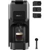 Cecotec Macchina per Caffé Espresso Freestyle Compact Nero. 1350W, Riscaldamento Thermoblock, Tecnologia Forcearoma 20Bars, 4in1. Adatta per Caffè Macinato, Dolce Gusto, Nespresso e K-Fee