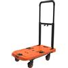 Black+Decker Carrello pieghevole - Carrello di trasporto - Max. 90 kg - Manico regolabile in altezza - 61,4 x 37 x 3 x 89,4 cm - Arancione