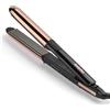 BaByliss Piastra Capelli Straight And Curl Brilliance, Piastre in Titanio, Funzione anti-crespo, riscaldamento in 15sec, Design esterno curvo in acciaio, 5 temperature fino a 235°C, ST482E