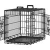 Feandrea Gabbia per Cani Pieghevole, con 2 Porte, Vassoio Rimovibile, 61 x 43,5 x 50,5 cm, S, Nero PPD024B01