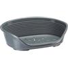 Ferplast Cuccia per Cani Cuccia per Cani extra large 100% plastica riciclata Lettino per Cani lavabile traspirante e antiscivolo Siesta Deluxe, 111 x 80,5 x 33,5 cm., Grigio