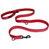 Company of Animals Guinzaglio a doppia estremità HALTI - guinzaglio da addestramento con imbottitura in neoprene, tessuto catarifrangente 3M e lunghezza regolabile. Ideale per cani medi e grandi (taglia L, rosso)