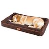 Ferplast Cuccia Ortopedica per Cani Extra Large Materassino per Cani Impermeabile e Antigraffio Cuccia Morbida Polo, 110 x 70 x h 8 CM, MARRONE