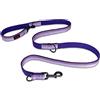 Company of Animals Guinzaglio a doppia estremità HALTI - guinzaglio da addestramento con imbottitura in neoprene, tessuto catarifrangente 3M e lunghezza regolabile. Ideale per cani medi e grandi (taglia L, viola)